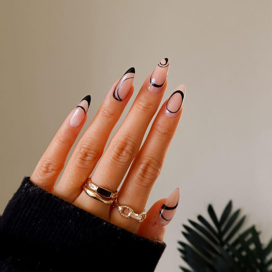 Nordic Style Nail Patch - Press On French Manicure