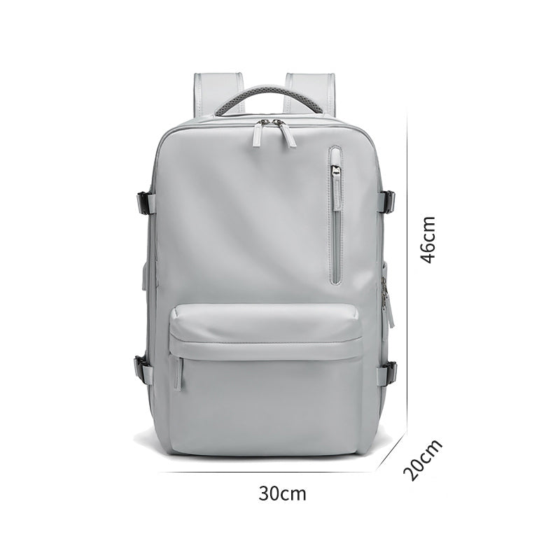 Waterproof 18 Inch Laptop Backpack - Vintage Unisex Leather