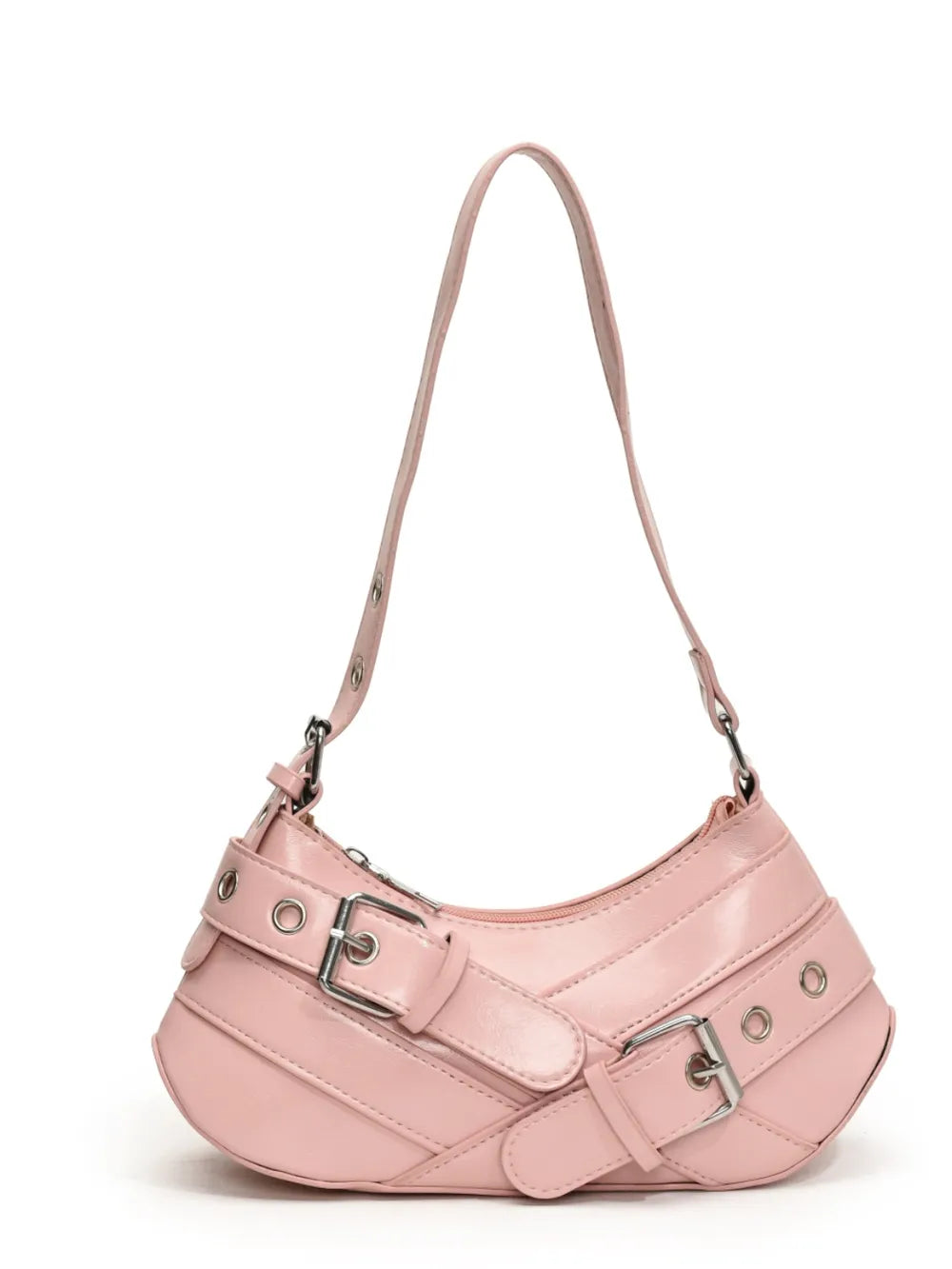 Leather Buckle Shoulder Bag