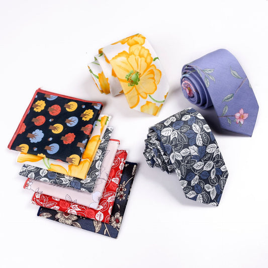 Fresh Pastoral Floral Cotton Tie Set