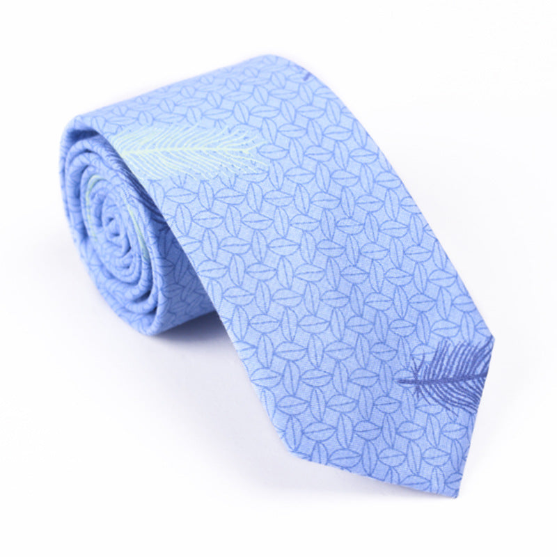 Printed Cartoon Cotton Neck Unisex Animal Pattern Tie