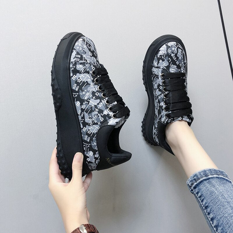 Trendy White Wedge Sneakers for Women