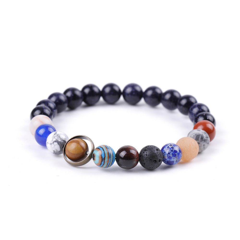 Starry Sky Galaxy Bracelet - Volcanic Stone & Lapis Lazuli