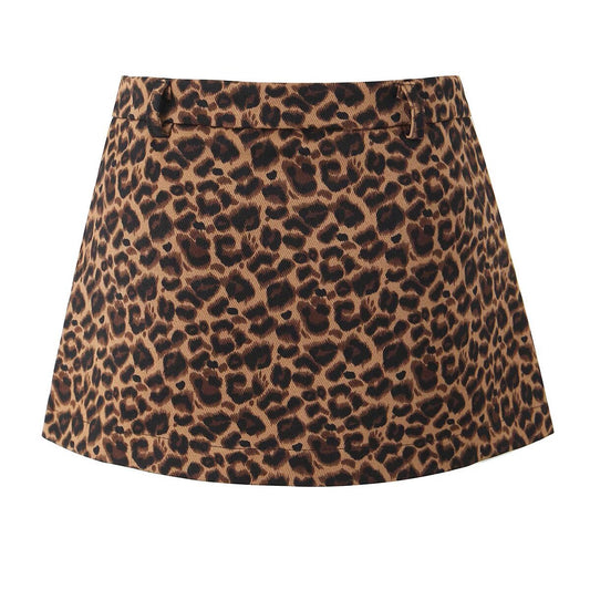 Animal Pattern Slim Fit A-Line Skirt - Harajuku Style