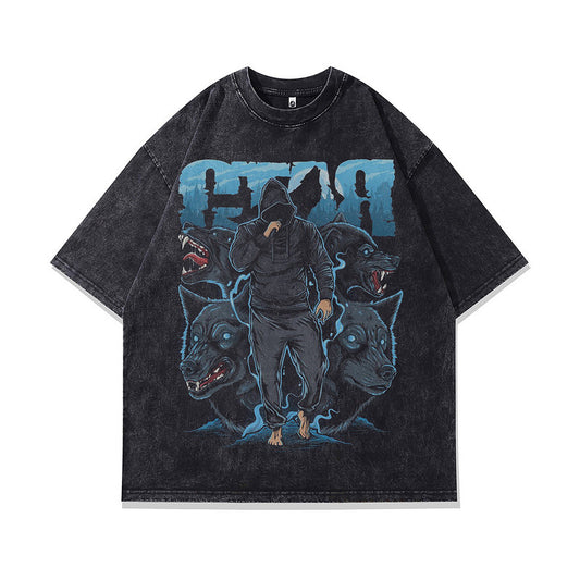 Harajuku Style Oversized Hip Hop Print T-Shirt