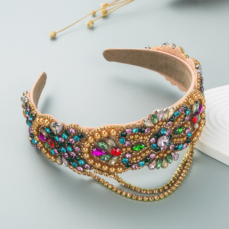 New Gorgeous Baroque Tassel Headband