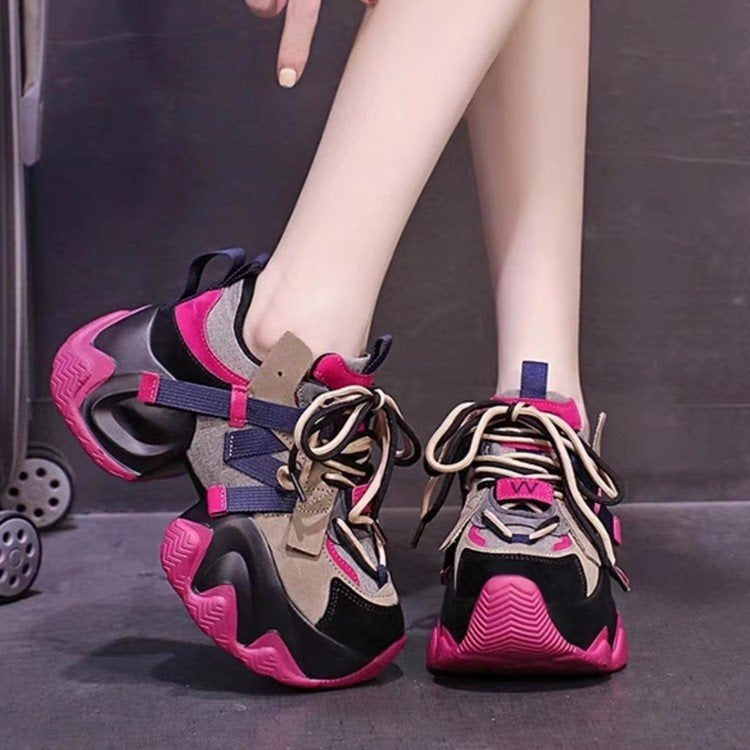 Playful Height-Boosting Women's Sports Shoes