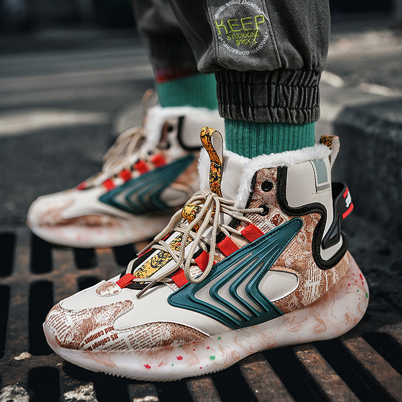 Men's Graffiti High-Top Luminous Running Shoes