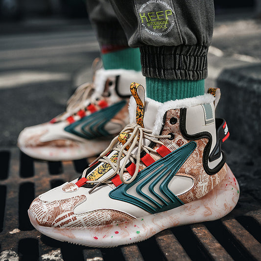 Men's Graffiti High-Top Luminous Running Shoes