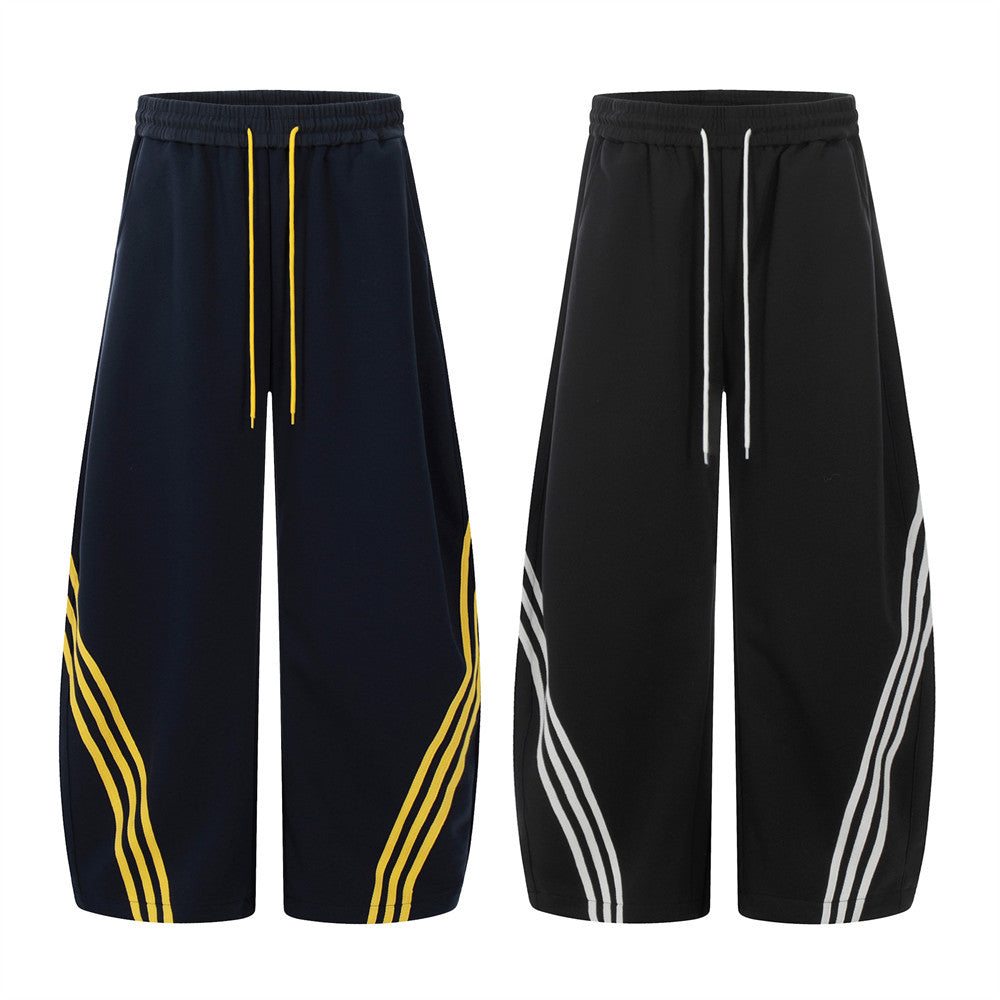 Harajuku Color Block Three-Stripes Casual Pants