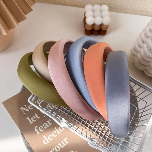 Satin Wide-Brimmed Headband for Women