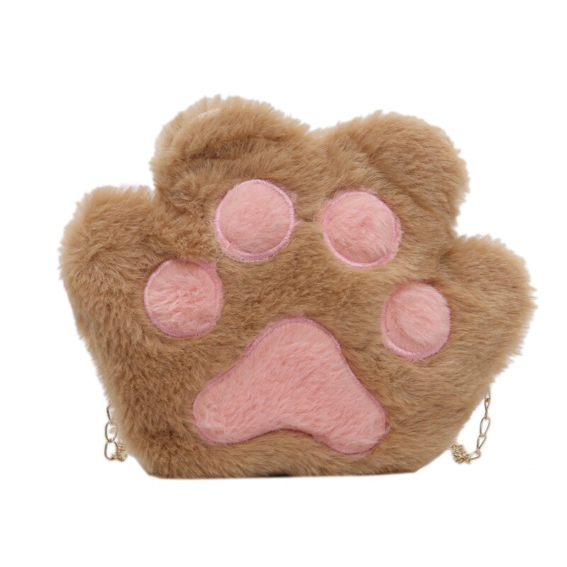 Cute Bear Paw Plush Coin Purse for Kids