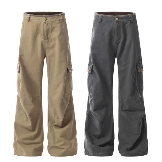 Harajuku Style Wide-Leg Casual Trousers for Men