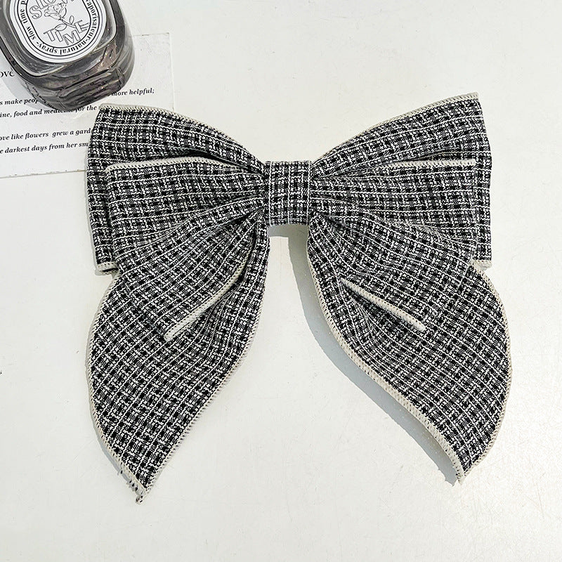 Thousand Bird Pattern Bowknot Girl Hair Clip with Duck Bill Design