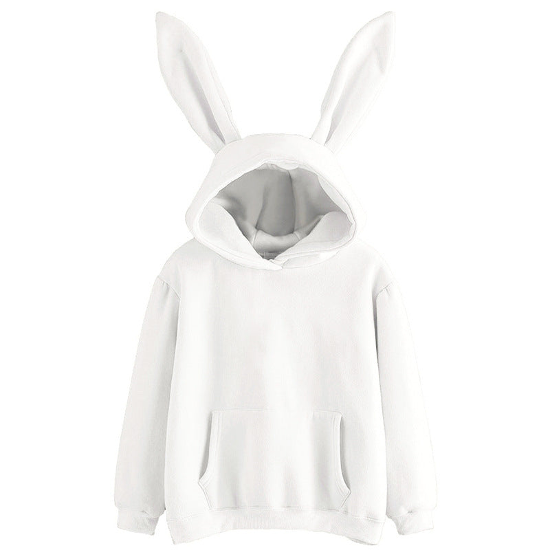 Women's Harajuku Hooded Rabbit Sweatshirt - Playful Casual Style