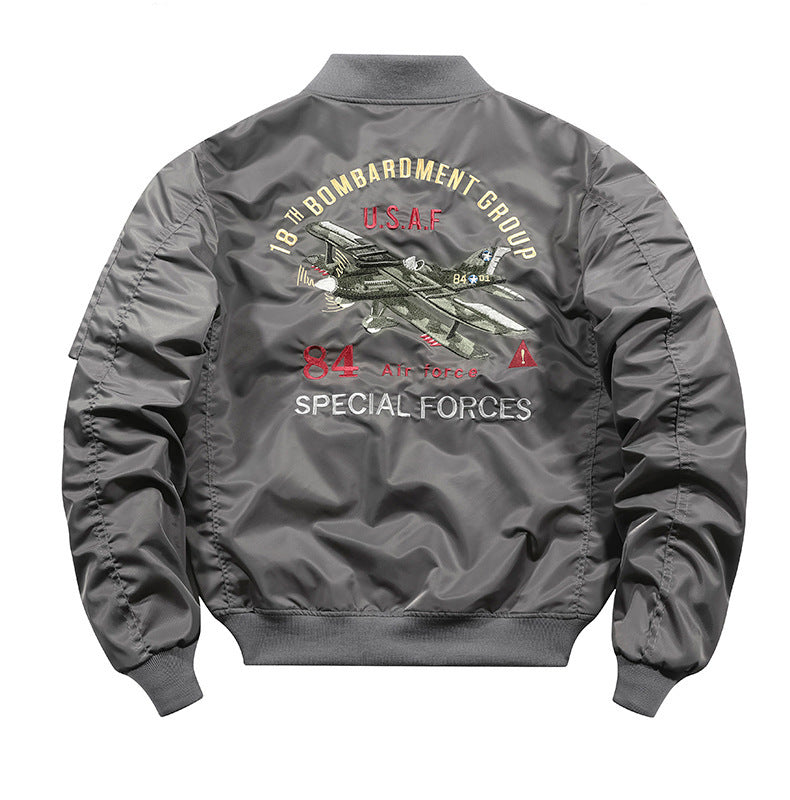 Men's Harajuku Style Casual Jacket with Shoulder Patches