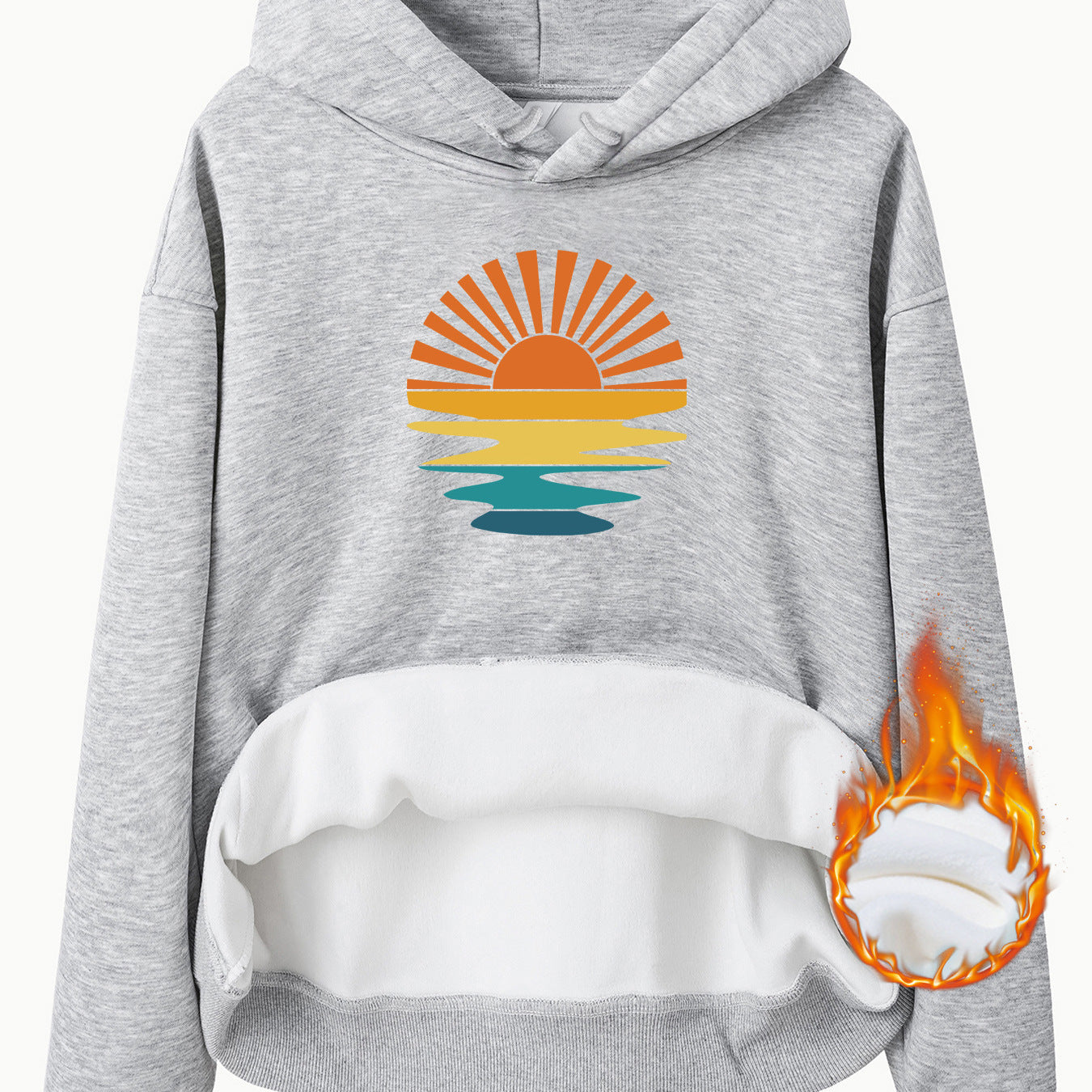 Sunrise Printed Hooded Sweatshirt