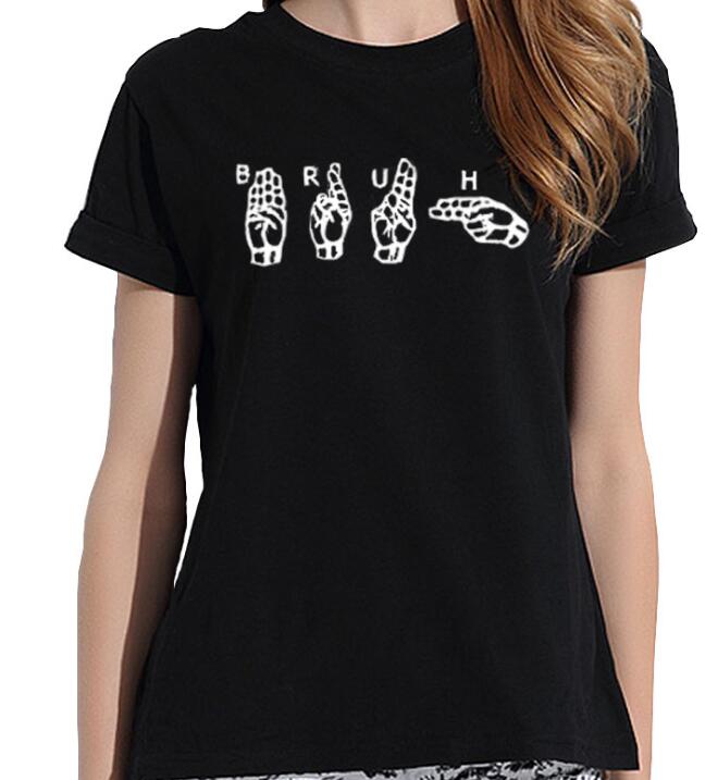 Playful Letter Print T-Shirt - Harajuku Style