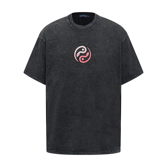 Unisex Oversized Snake Print Cotton T-Shirt - Vintage Style