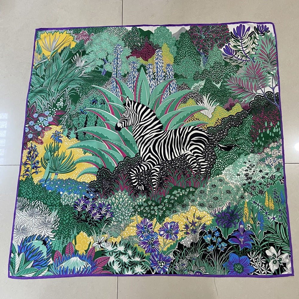 Handmade Jungle Horse Square Scarf - Harajuku Style