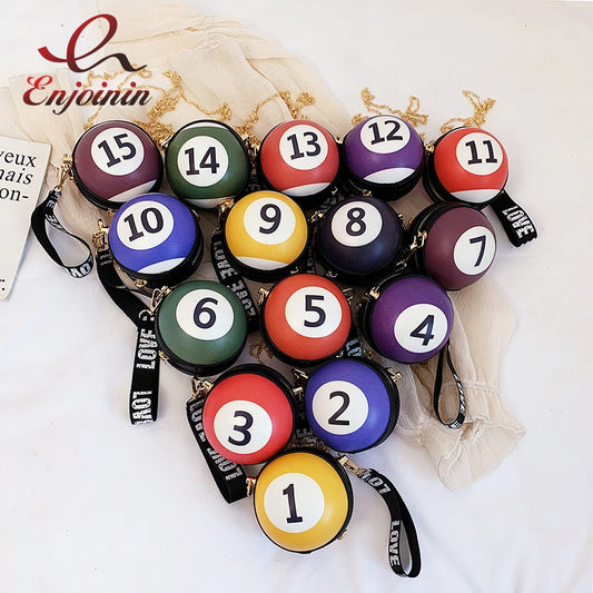 Harajuku Playful Billiard Mini Chain Bag for Girls