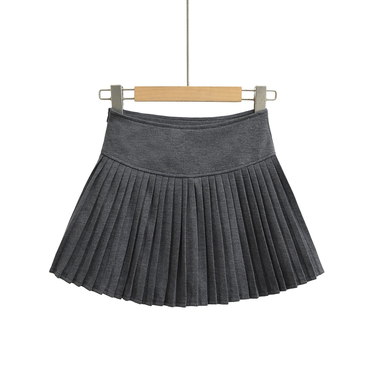 High Waisted Knitted Pleated Skirt