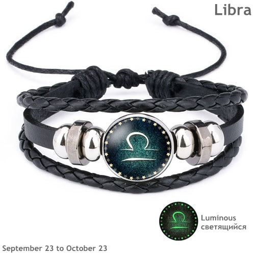Luminous Zodiac Charm Bracelet - 12 Constellations