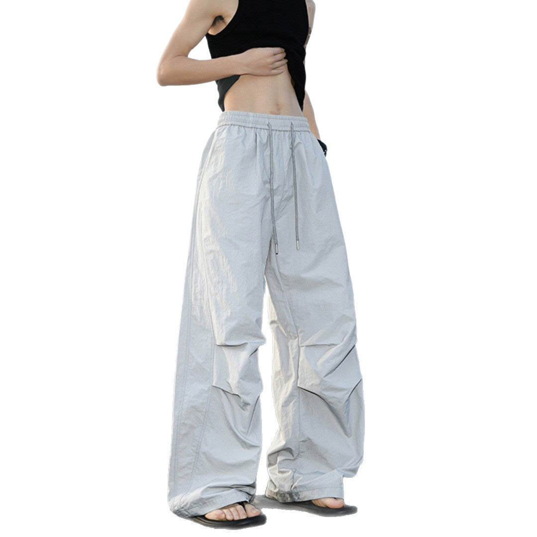 Ice Silk Assault Pants - Wide Leg Casual Style