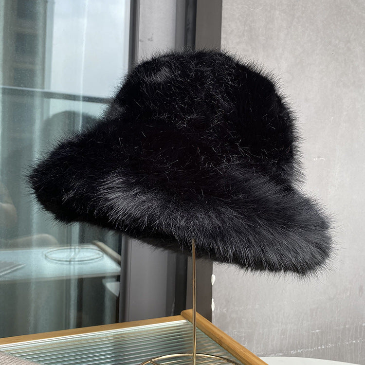 Korean Style Long Haired Fisherman Bucket Hat
