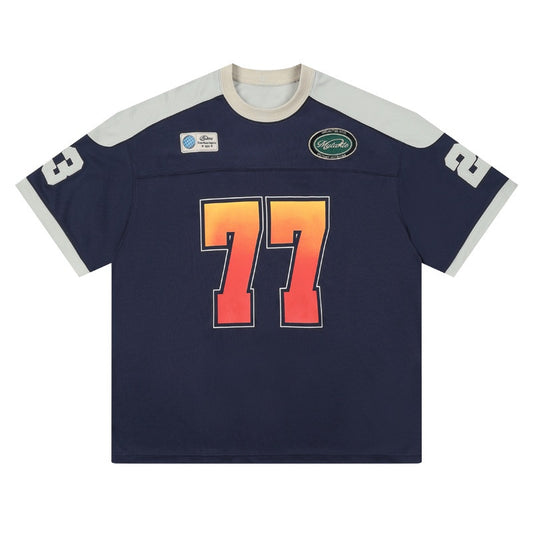 Playful Color-Contrasting Short Sleeve T-Shirt