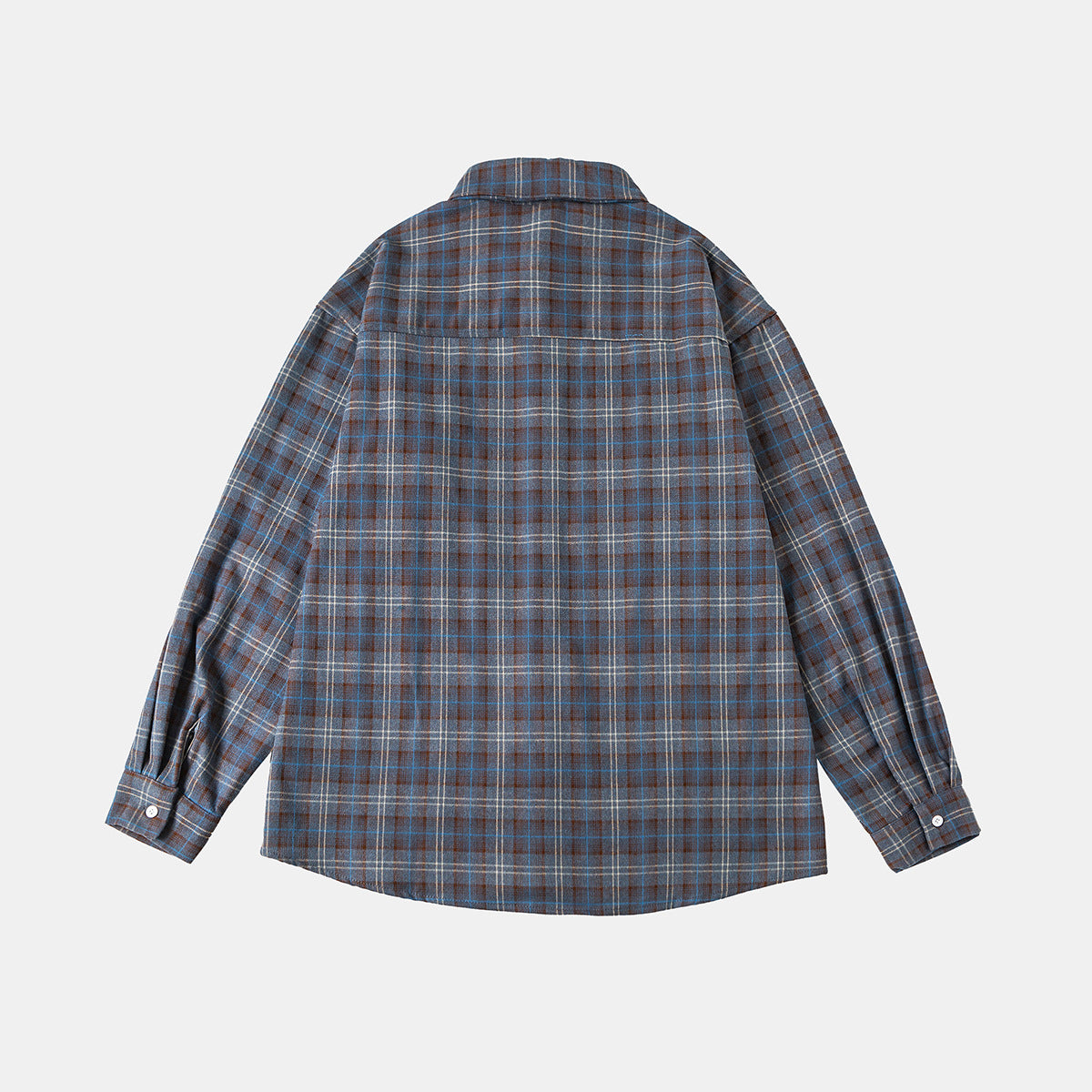 Plaid Pattern Long Sleeve Loose Fit Casual Shirt