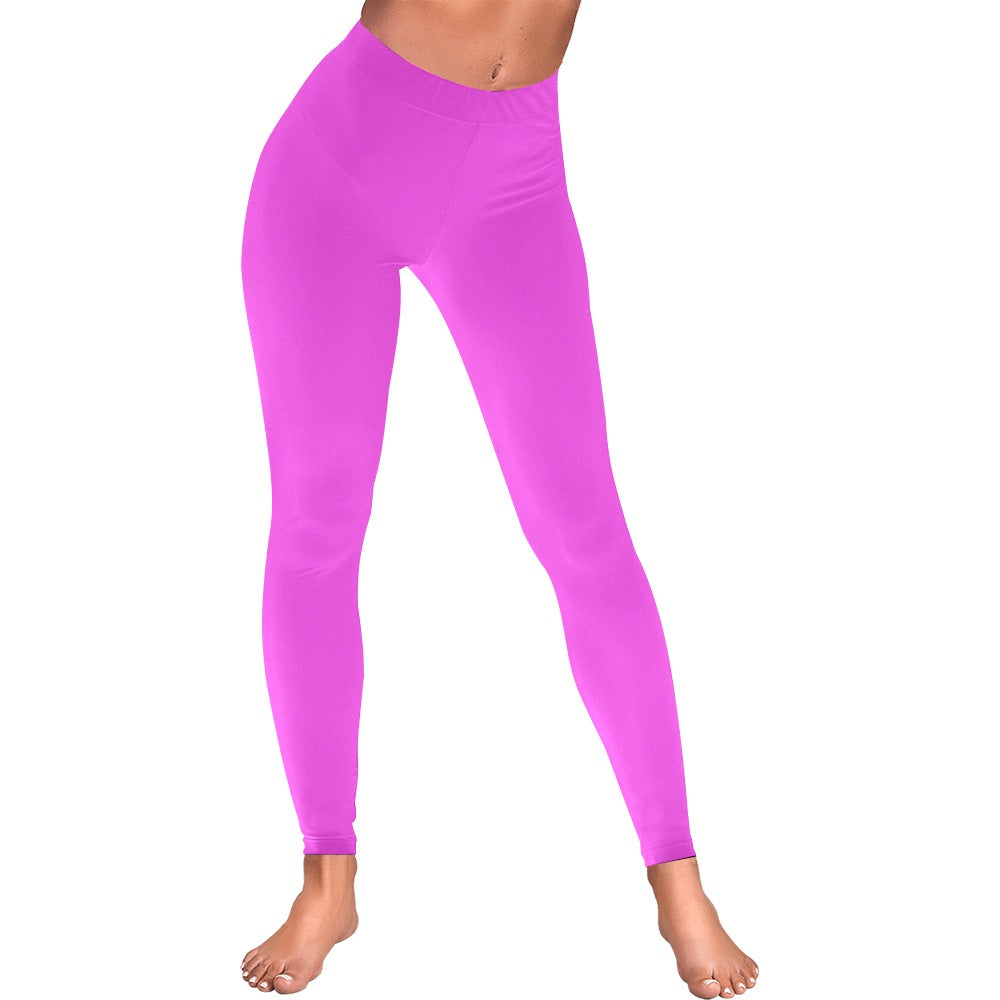 Highlighter Purple Women's All-Over Low Rise Leggings