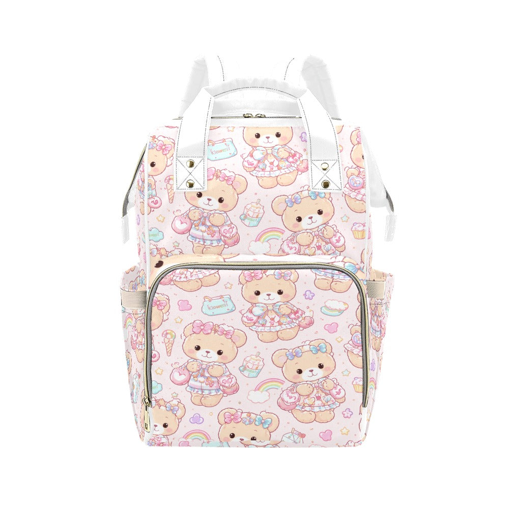 Harajuku Kawaii Teddy Bear Pattern Multi-Function Backpack
