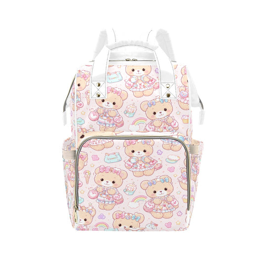 Harajuku Kawaii Teddy Bear Pattern Multi-Function Backpack