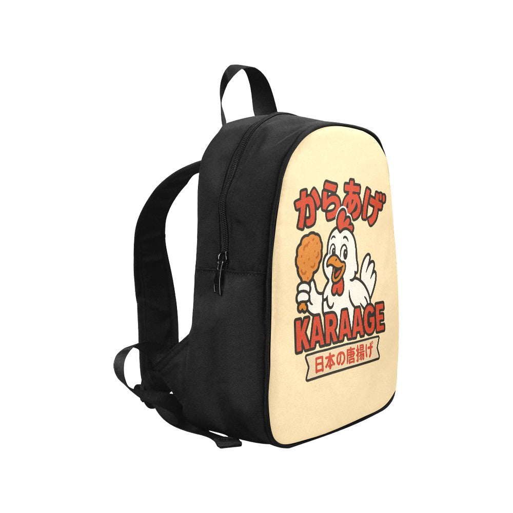 Karaage Fried Chicken Logo Canvas Backpack