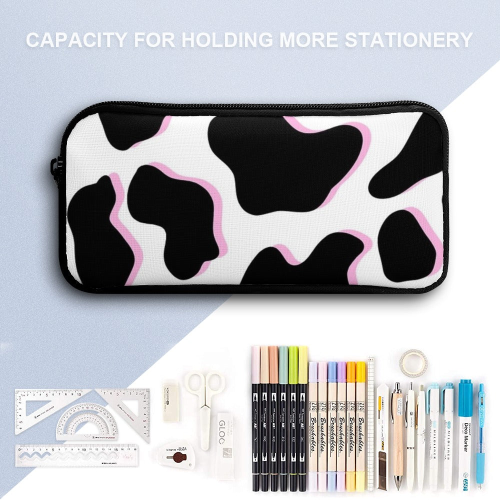 Cow and Pink Pattern Three-Piece Backpack Set Combination