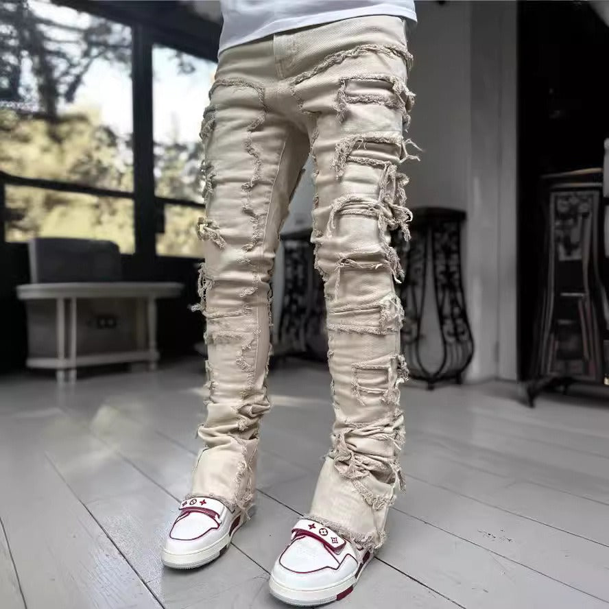 Men's Harajuku Style Denim Straight Leg Pants