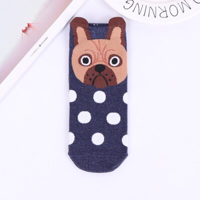 Kawaii Cartoon Cat & Dog Women’s Short Socks