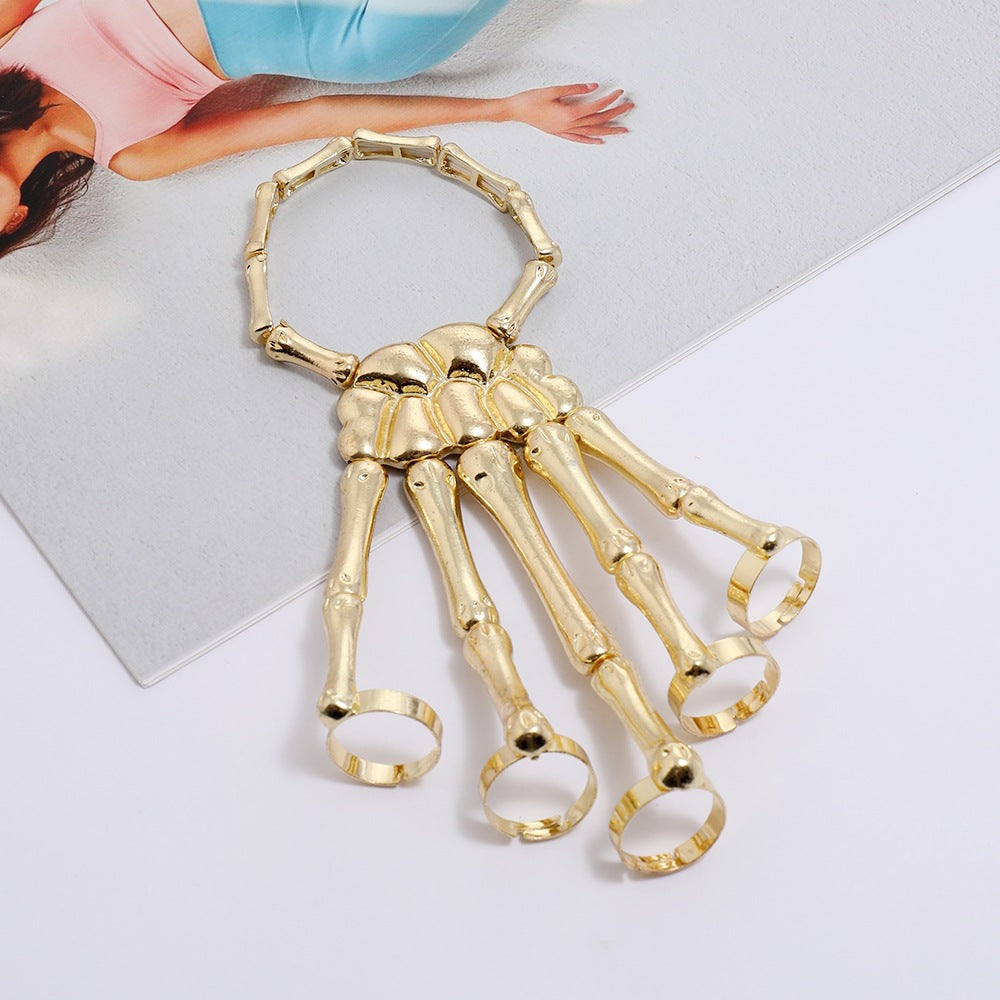 Punk Skull Bone Adjustable Bracelet - Harajuku Style