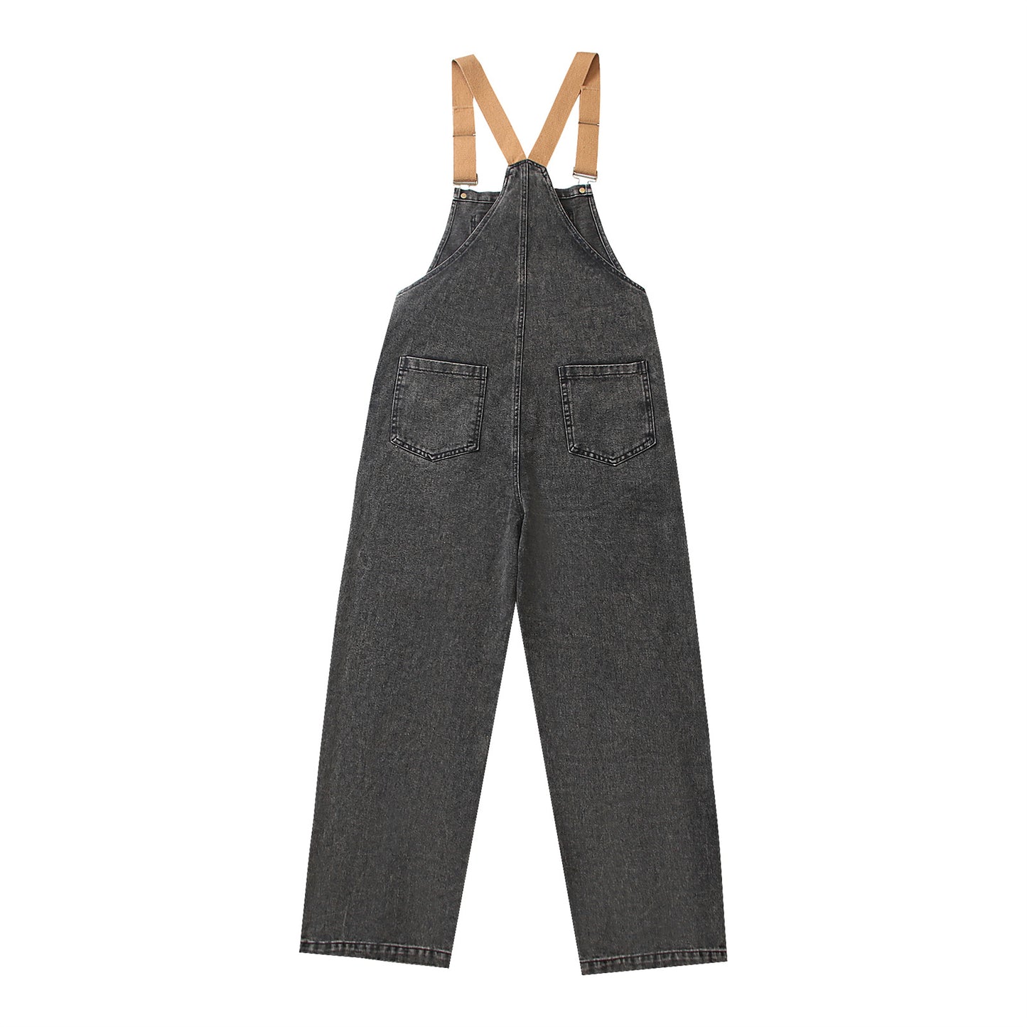 Retro Cartoon Embroidery Denim Overalls