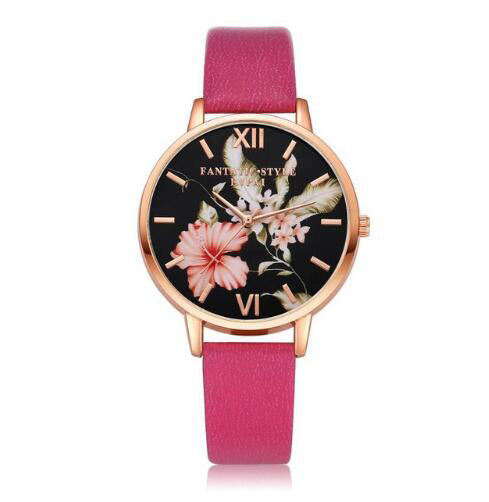 Harajuku Style Women’s Floral Bracelet Watch