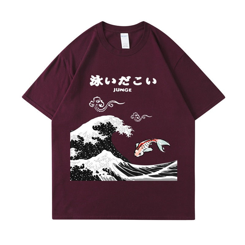 Printed Men's Loose Short Sleeved T-Shirt - Fashionable Trendy Top for Men