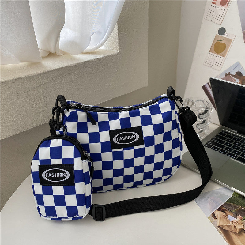 Harajuku Style Lattice Messenger Bag - Urban Chic