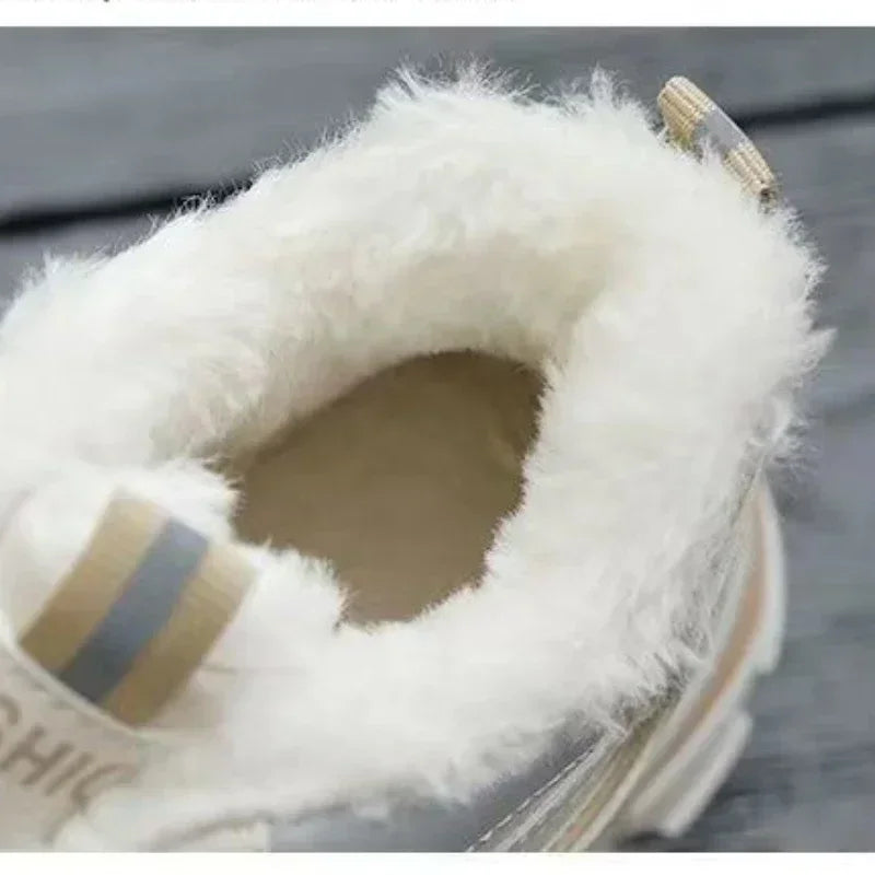 Women's Cotton Suede High Top Boots