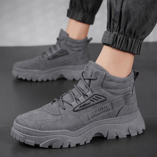 Harajuku Style Breathable High Top Workwear Shoes for Men