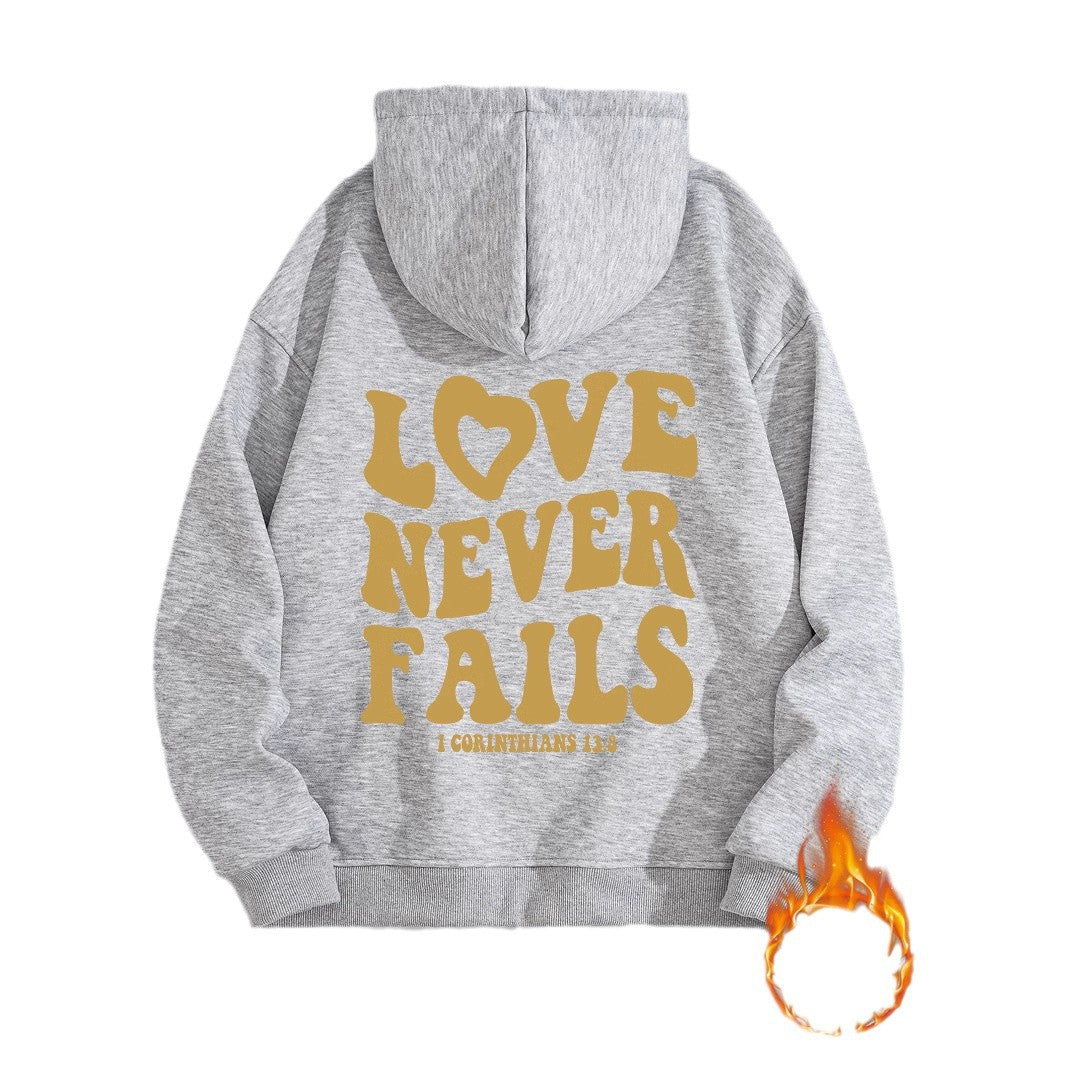 Hooded Long Sleeve Fleece Hoodie with Kangaroo Pocket