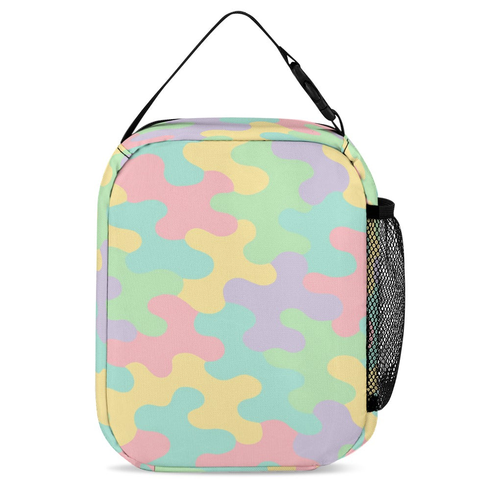 Pastel Camo Three-Piece Backpack Bag Set