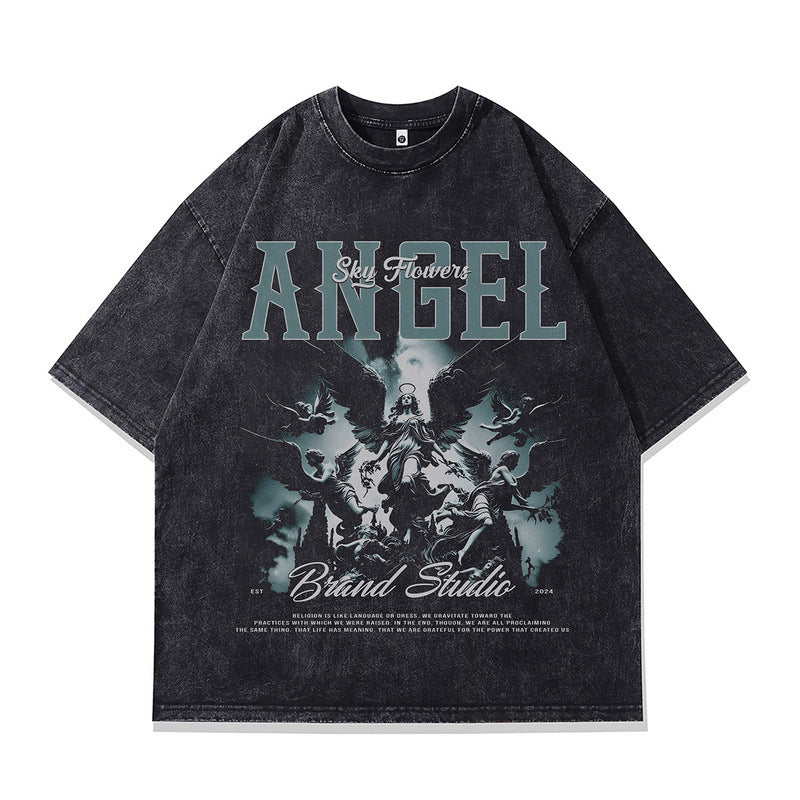 Men's Harajuku Anime Digital Print Short Sleeve Tee