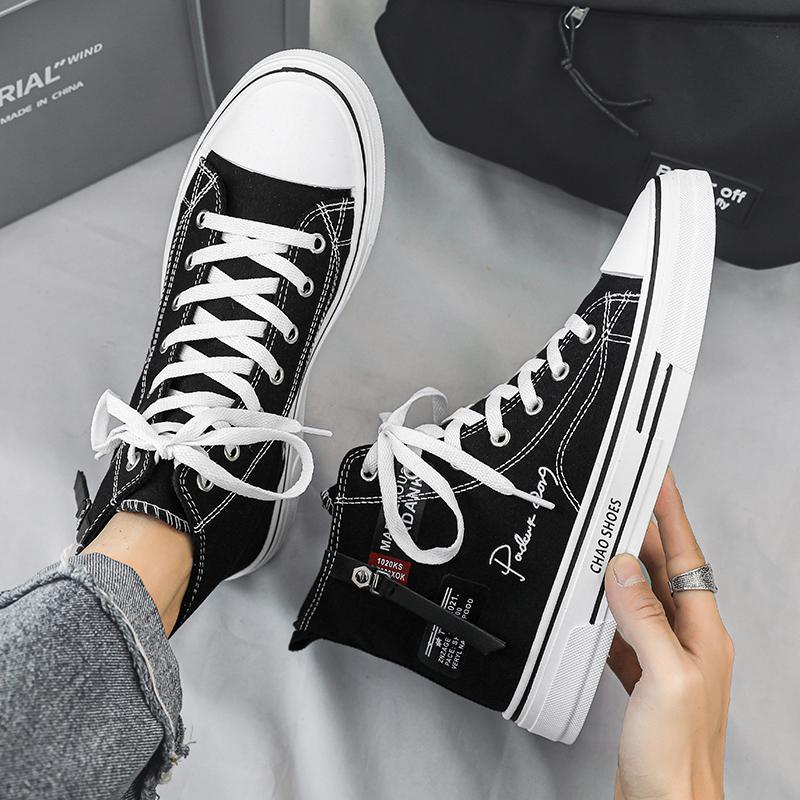 Harajuku High Top Canvas Shoes - Trendy Men's Footwear
