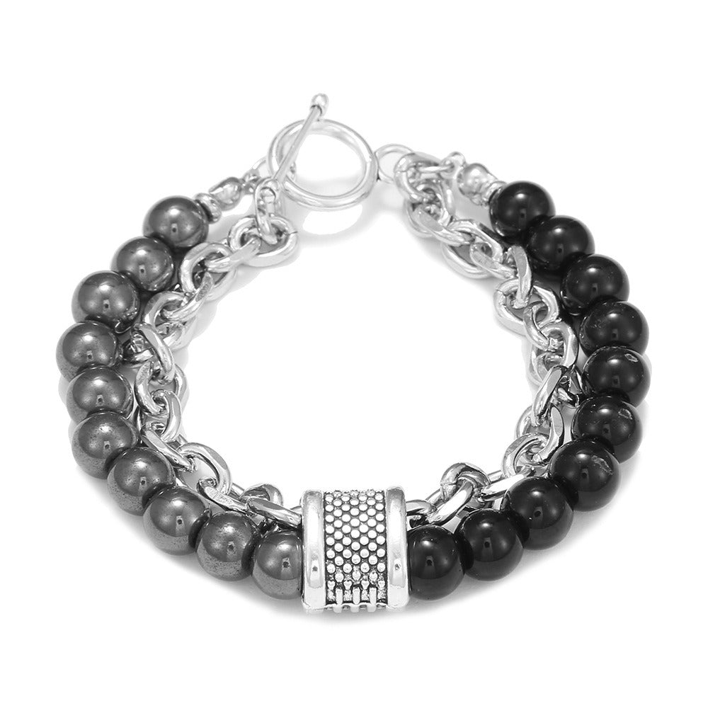 Harajuku Punk Frosted Stone Chain Bracelet